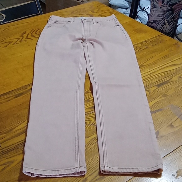 EVERLANE 25 SHORT Jeans Womens DENIM Pants New PINK PEACH WAY HIGH SLIM - Picture 3 of 9